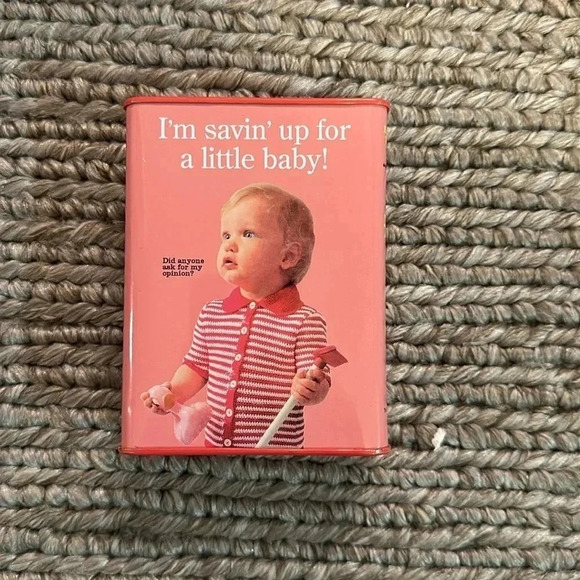 Vintage Light Pink Money Tin Coin Bank - Picture 2 of 4